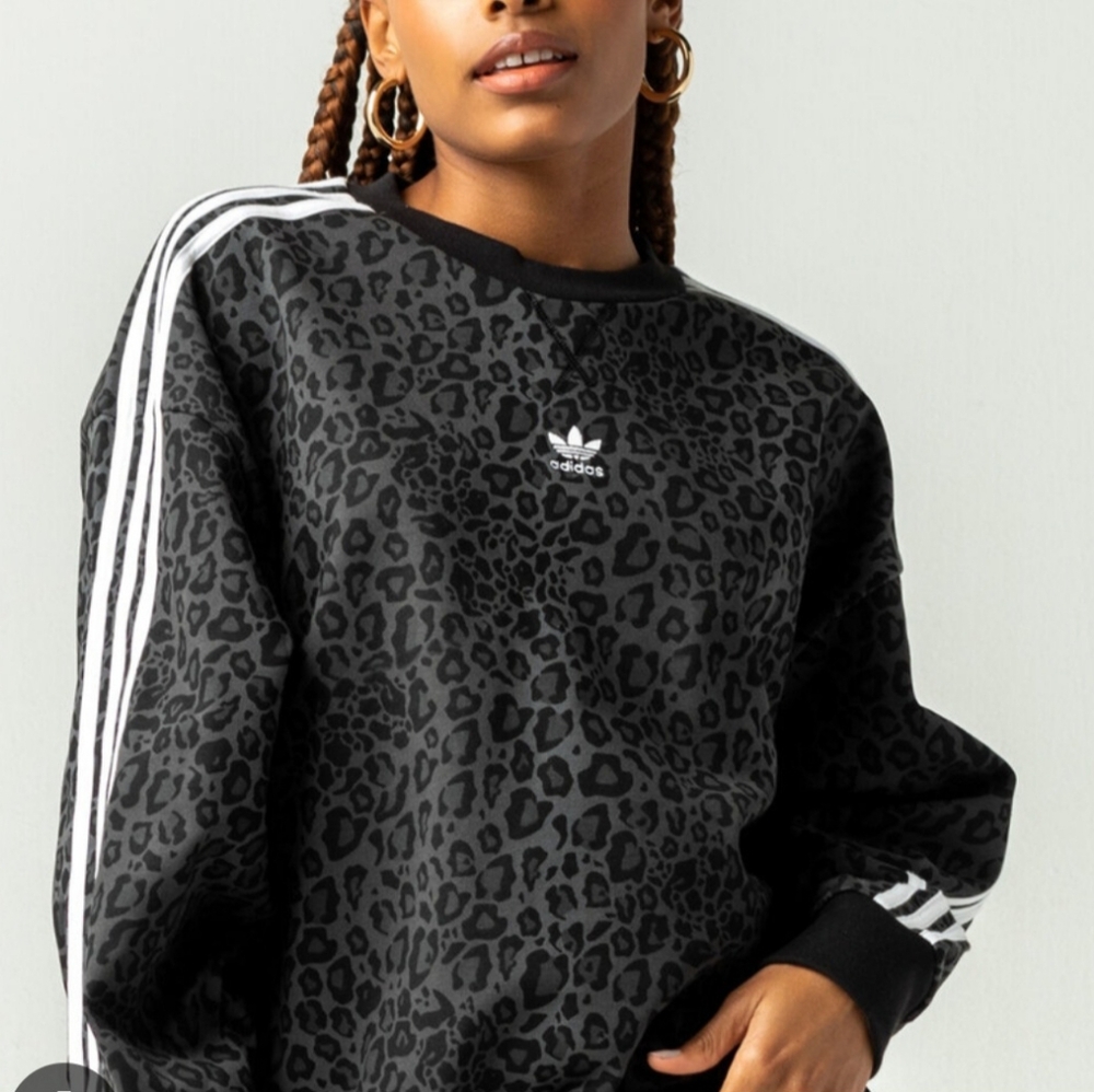 Addidas leopard print sweatshirt